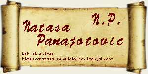 Nataša Panajotović vizit kartica